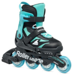 Ролики Rollerblade Microblade black-light blue 28-32